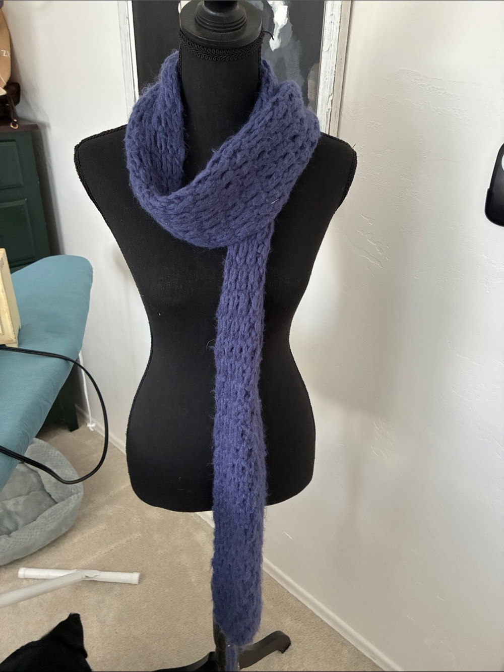 Soft Knit Purple Women's Scarf - Classic Winter Accessory